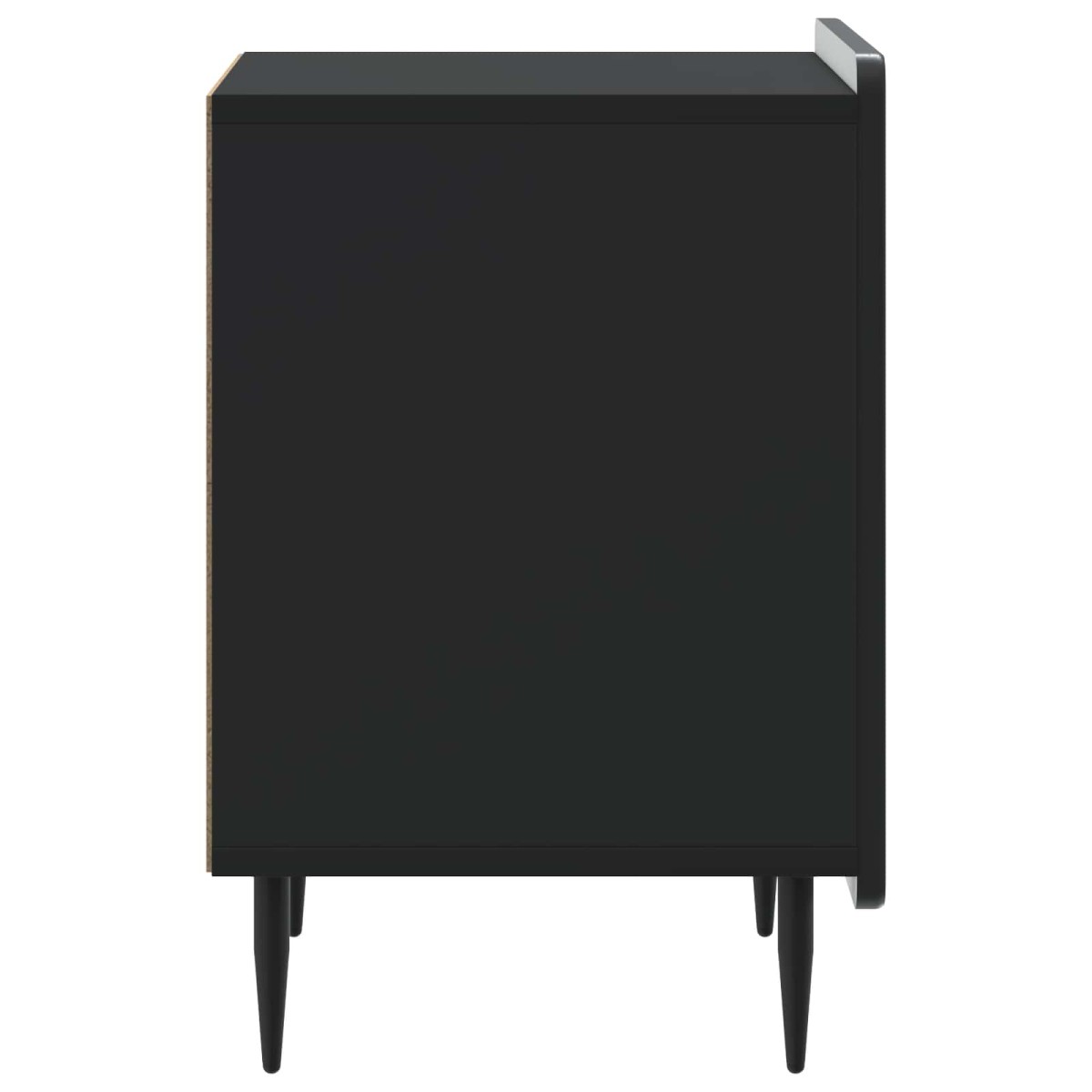 vidaXL Κομοδίνο 2 τεμ. Μαύρο 43 x 34,5 x 52 εκ Επεξεργασμένο Ξύλο