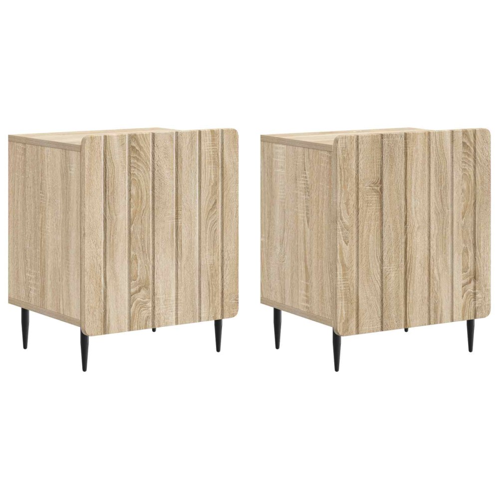 vidaXL Κομοδίνο 2 τεμ. Sonoma Δρυς 43 x 34,5 x 52 εκ