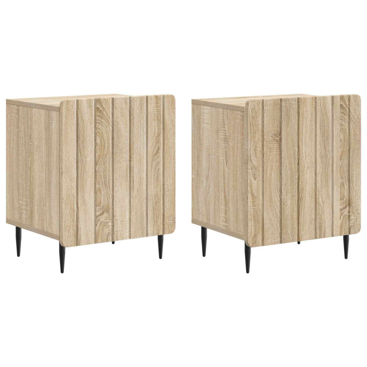 vidaXL Κομοδίνο 2 τεμ. Sonoma Δρυς 43 x 34,5 x 52 εκ