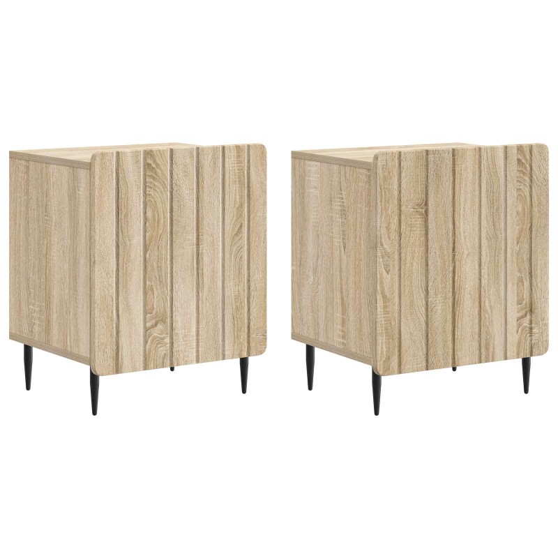 vidaXL Κομοδίνο 2 τεμ. Sonoma Δρυς 43 x 34,5 x 52 εκ