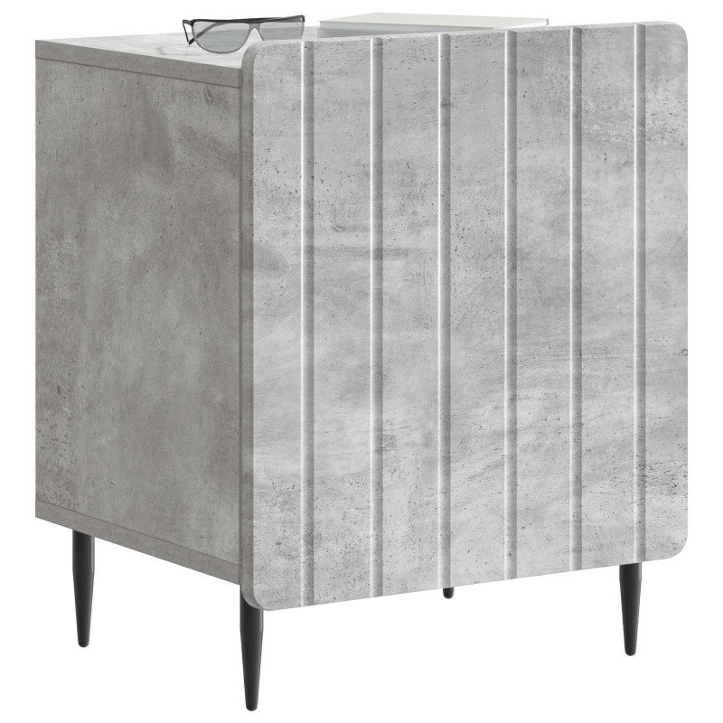 vidaXL Κομοδίνο Γκρι Σκυροδέματος 43 x 34,5 x 52 εκ Επεξεργασμένο Ξύλο