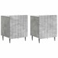 vidaXL Κομοδίνο 2 τεμ. Γκρι Σκυροδέματος 43 x 34,5 x 52 εκ