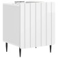 vidaXL Κομοδίνο Γυαλιστερό Λευκό 43 x 34,5 x 52 εκ Επεξεργασμένο Ξύλο