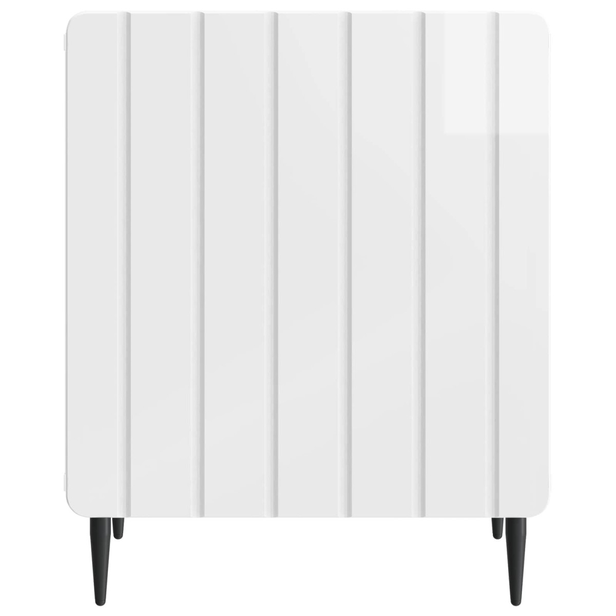 vidaXL Κομοδίνο Γυαλιστερό Λευκό 43 x 34,5 x 52 εκ Επεξεργασμένο Ξύλο