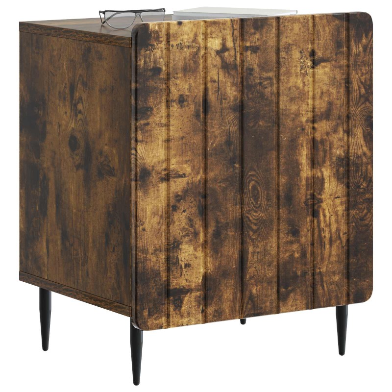 vidaXL Κομοδίνο Καπνισμένο Ξύλο Δρυός 43 x 34,5 x 52 εκ