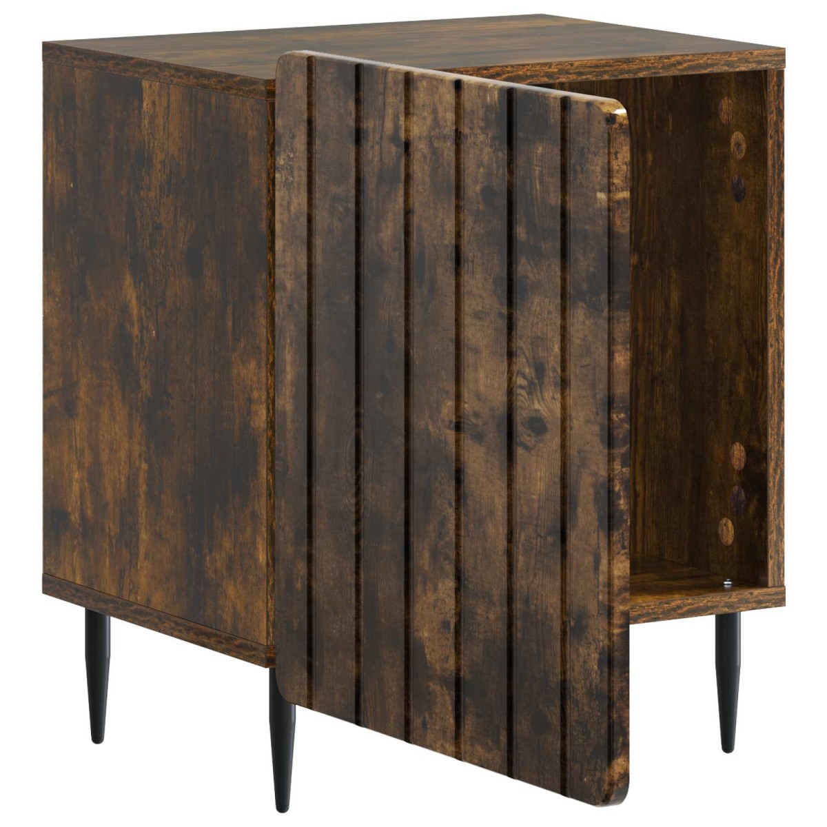 vidaXL Κομοδίνο Καπνισμένο Ξύλο Δρυός 43 x 34,5 x 52 εκ