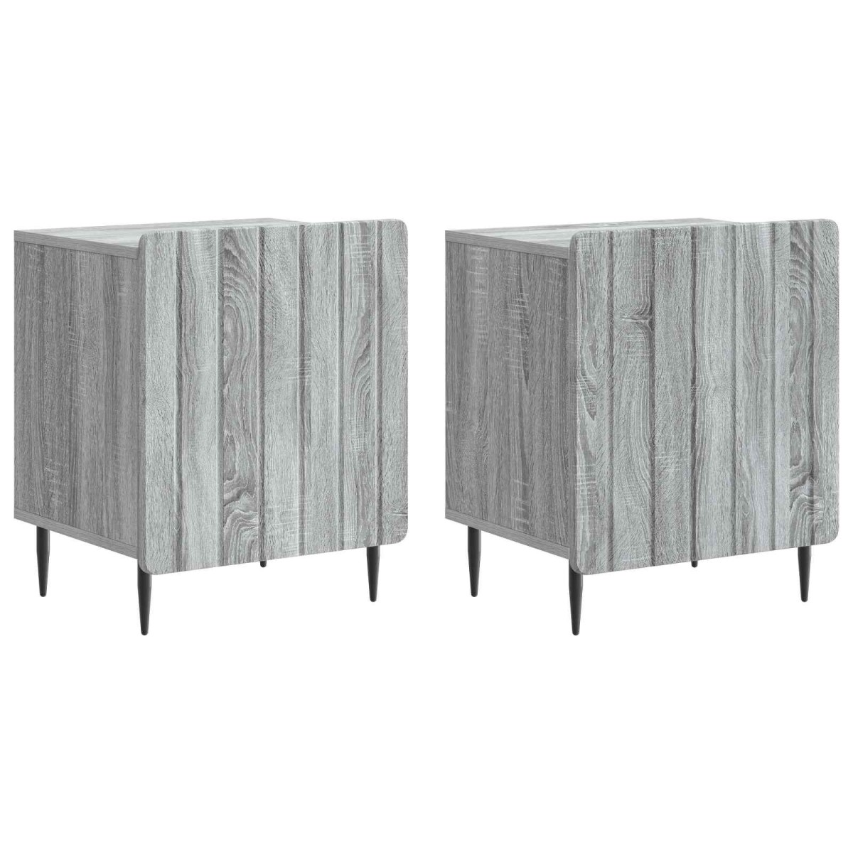 vidaXL Κομοδίνο 2 τεμ. Γκρι Sonoma 43 x 34,5 x 52 εκ