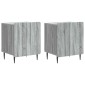vidaXL Κομοδίνο 2 τεμ. Γκρι Sonoma 43 x 34,5 x 52 εκ