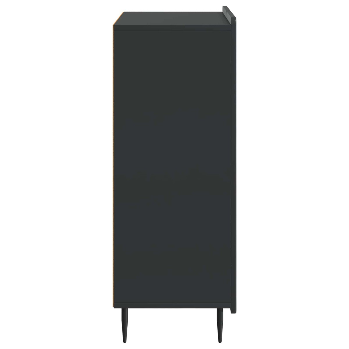 vidaXL Πλαϊνό γραφείο Μαύρο 66 x 34,5 x 92 εκ. Επεξεργασμένο Ξύλο