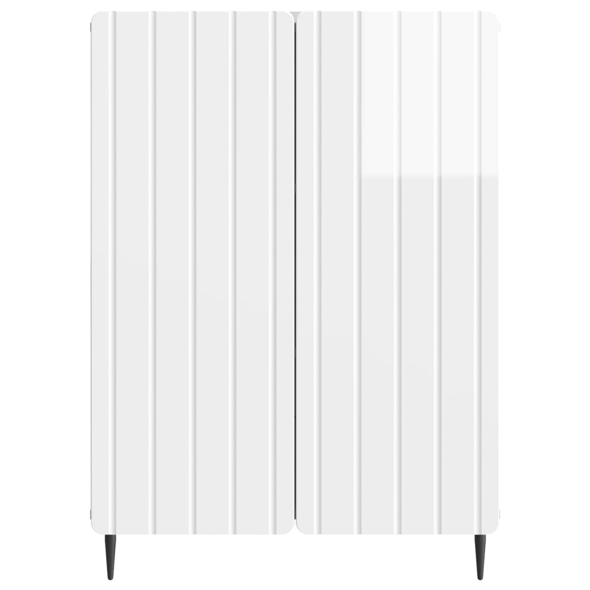 vidaXL Πλαϊνό γραφείο Γυαλιστερό Λευκό 66 x 34,5 x 92 εκ.