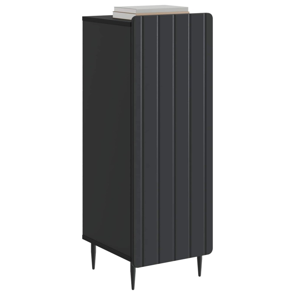 vidaXL Πλαϊνό γραφείο Μαύρο 34,5 x 33 x 92 εκ. Επεξεργασμένο Ξύλο