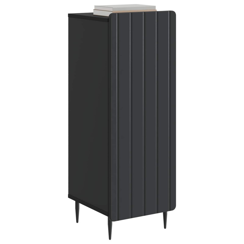 vidaXL Πλαϊνό γραφείο Μαύρο 34,5 x 33 x 92 εκ. Επεξεργασμένο Ξύλο