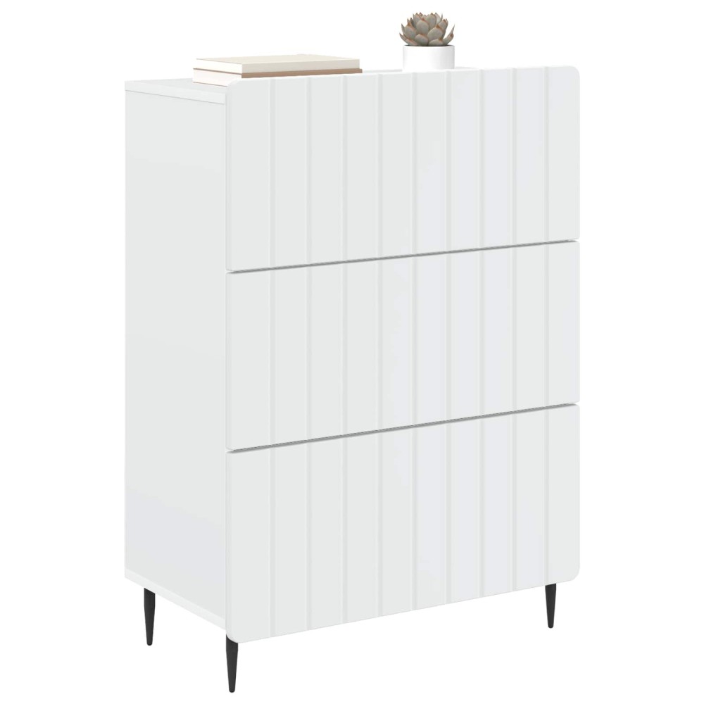 vidaXL Ντουλάπι με Συρτάρια Λευκό 66 x 34,5 x 92 εκ.
