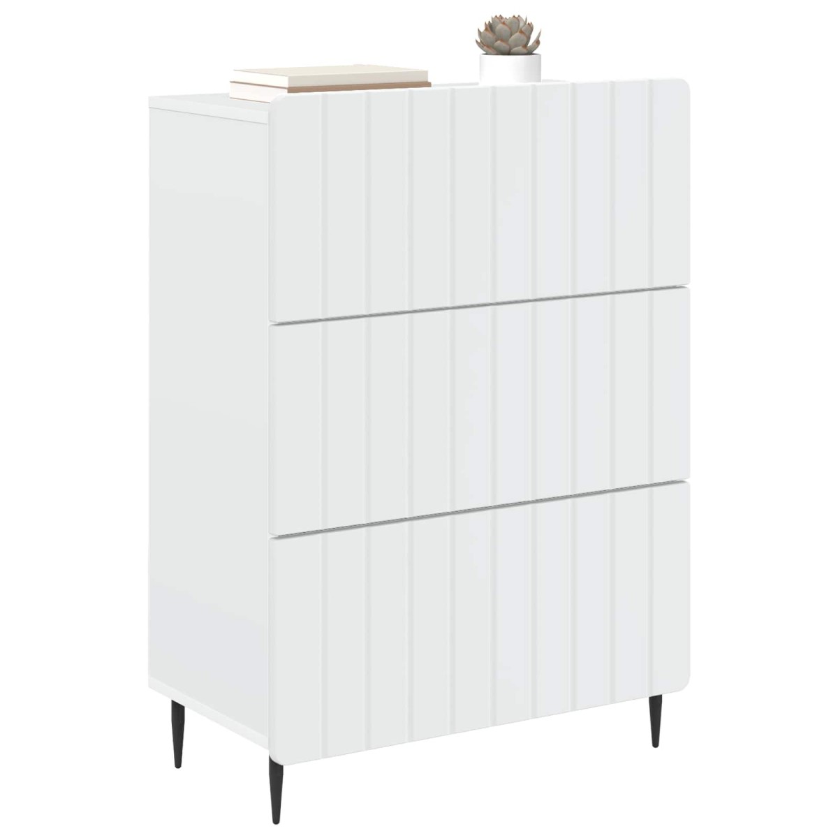vidaXL Ντουλάπι με Συρτάρια Λευκό 66 x 34,5 x 92 εκ.