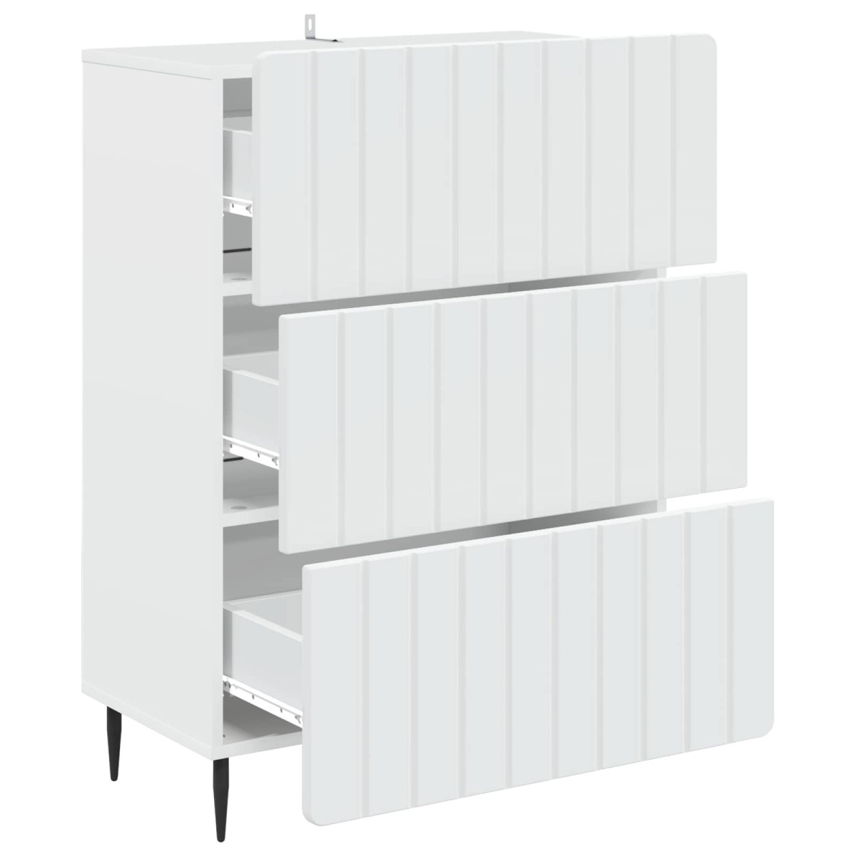 vidaXL Ντουλάπι με Συρτάρια Λευκό 66 x 34,5 x 92 εκ.