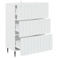vidaXL Ντουλάπι με Συρτάρια Λευκό 66 x 34,5 x 92 εκ.