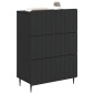vidaXL Ντουλάπι με Συρτάρια Μαύρο 66 x 34,5 x 92 εκ.