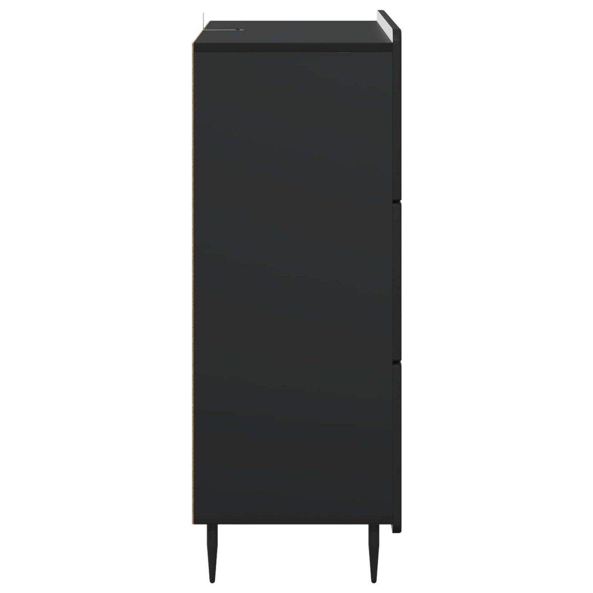 vidaXL Ντουλάπι με Συρτάρια Μαύρο 66 x 34,5 x 92 εκ.