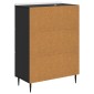 vidaXL Ντουλάπι με Συρτάρια Μαύρο 66 x 34,5 x 92 εκ.