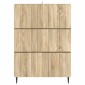 vidaXL Ντουλάπι με Συρτάρια Sonoma Δρυς 66 x 34,5 x 92 εκ.
