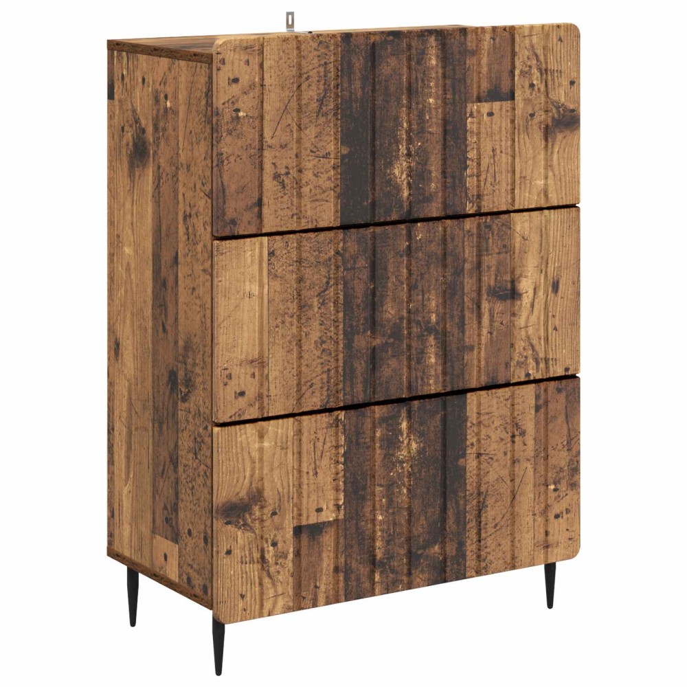 vidaXL Ντουλάπι με Συρτάρια Παλαιωμένο ξύλο 66 x 34,5 x 92 εκ.