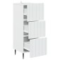 vidaXL Ντουλάπι με Συρτάρια Λευκό 33 x 34,5 x 92 εκ.
