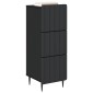 vidaXL Ντουλάπι με Συρτάρια Μαύρο 33 x 34,5 x 92 εκ.