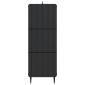 vidaXL Ντουλάπι με Συρτάρια Μαύρο 33 x 34,5 x 92 εκ.
