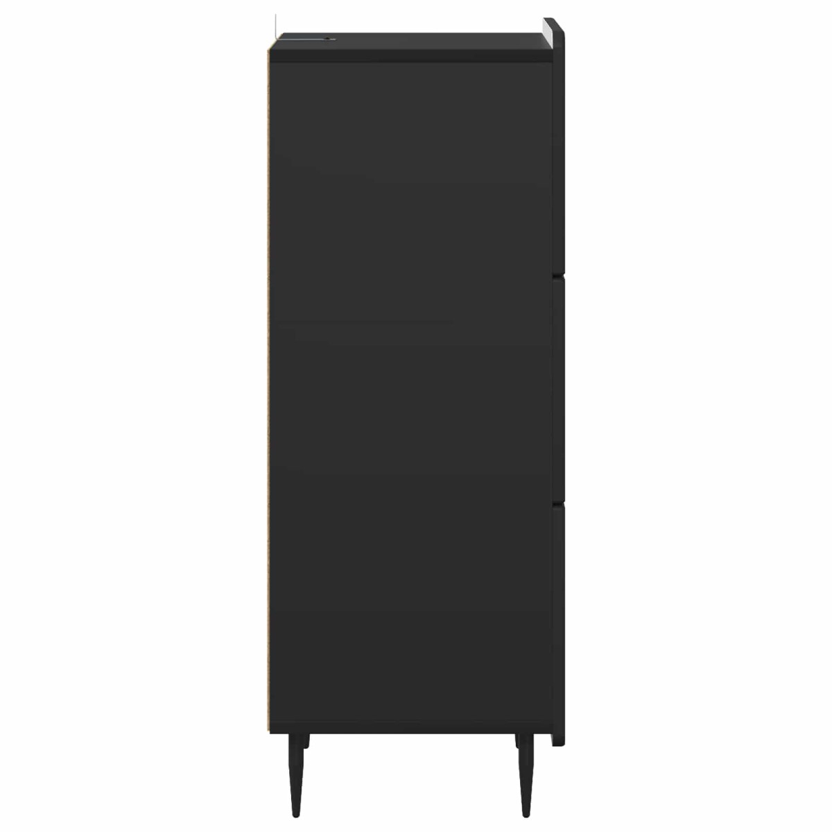 vidaXL Ντουλάπι με Συρτάρια Μαύρο 33 x 34,5 x 92 εκ.