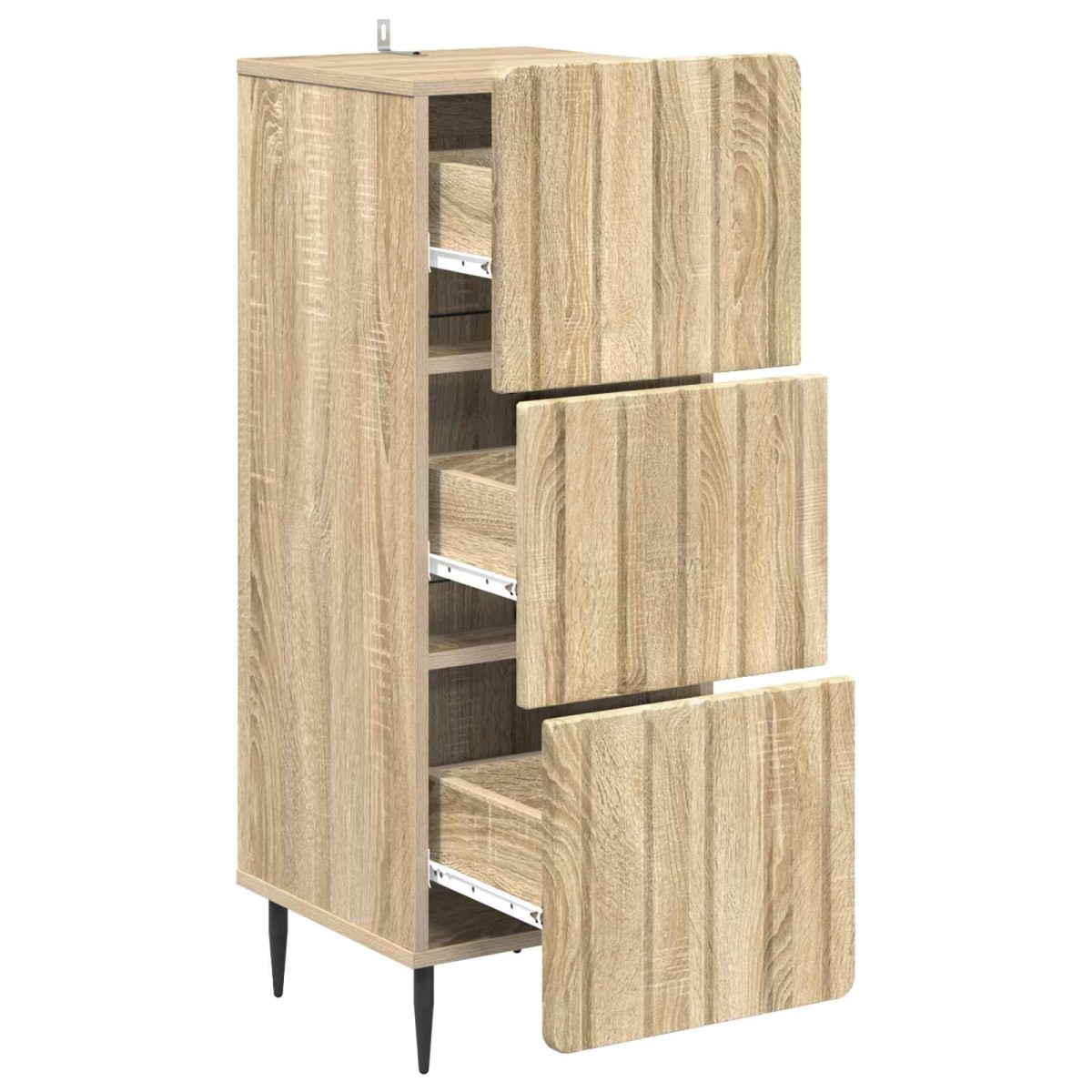 vidaXL Ντουλάπι με Συρτάρια Sonoma Δρυς 33 x 34,5 x 92 εκ.
