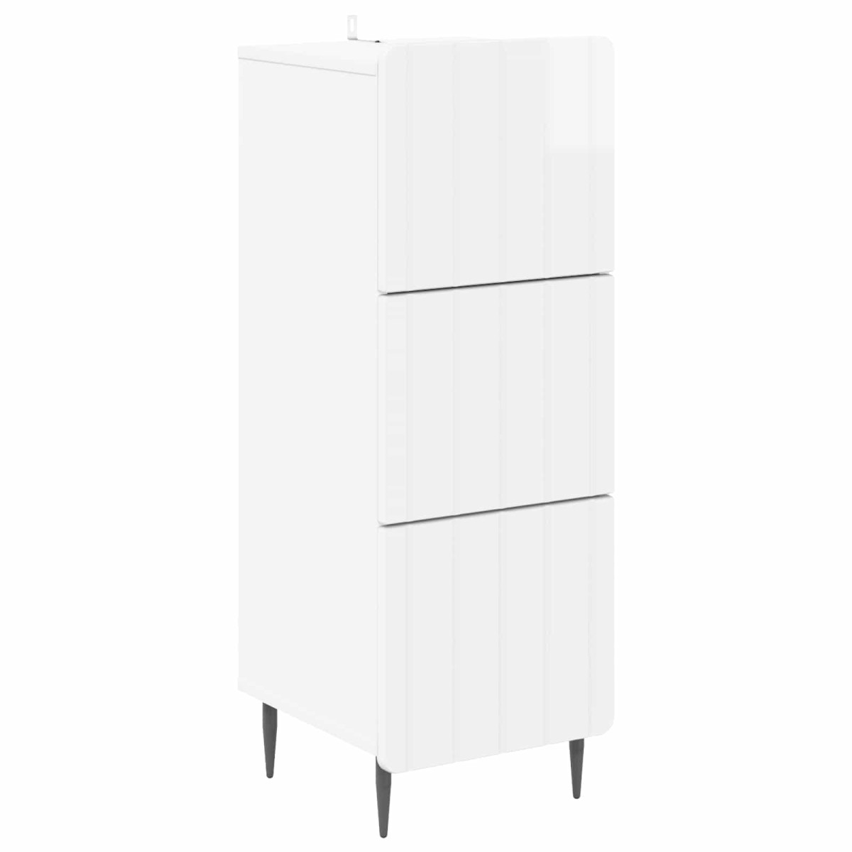 vidaXL Ντουλάπι με Συρτάρια Γυαλιστερό Λευκό 33 x 34,5 x 92 εκ.