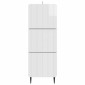 vidaXL Ντουλάπι με Συρτάρια Γυαλιστερό Λευκό 33 x 34,5 x 92 εκ.