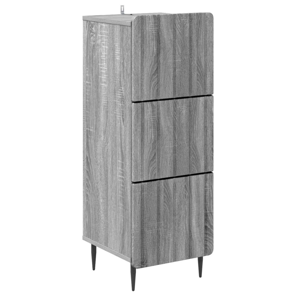 vidaXL Ντουλάπι με Συρτάρια Γκρι Sonoma 33 x 34,5 x 92 εκ.