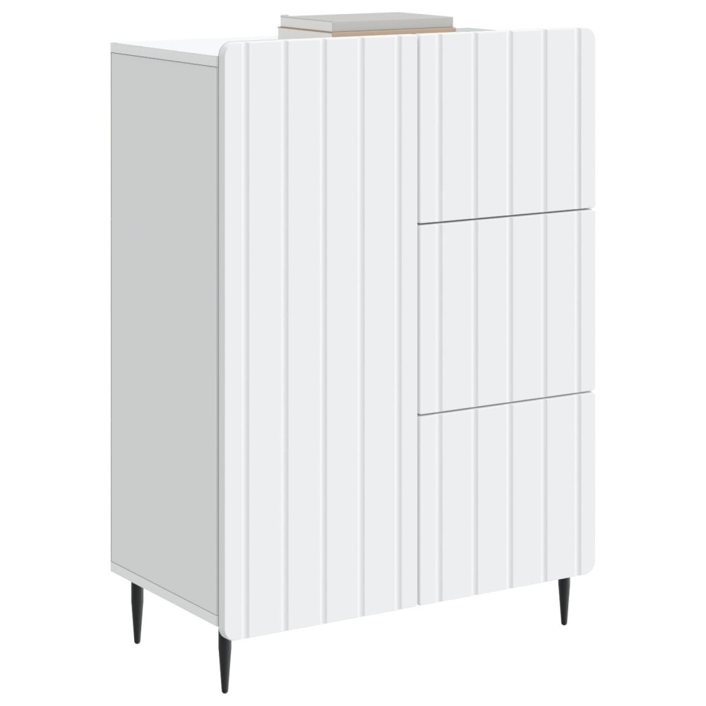 vidaXL Πλαϊνό γραφείο Λευκό 66 x 34,5 x 91,5 εκ Επεξεργασμένο Ξύλο