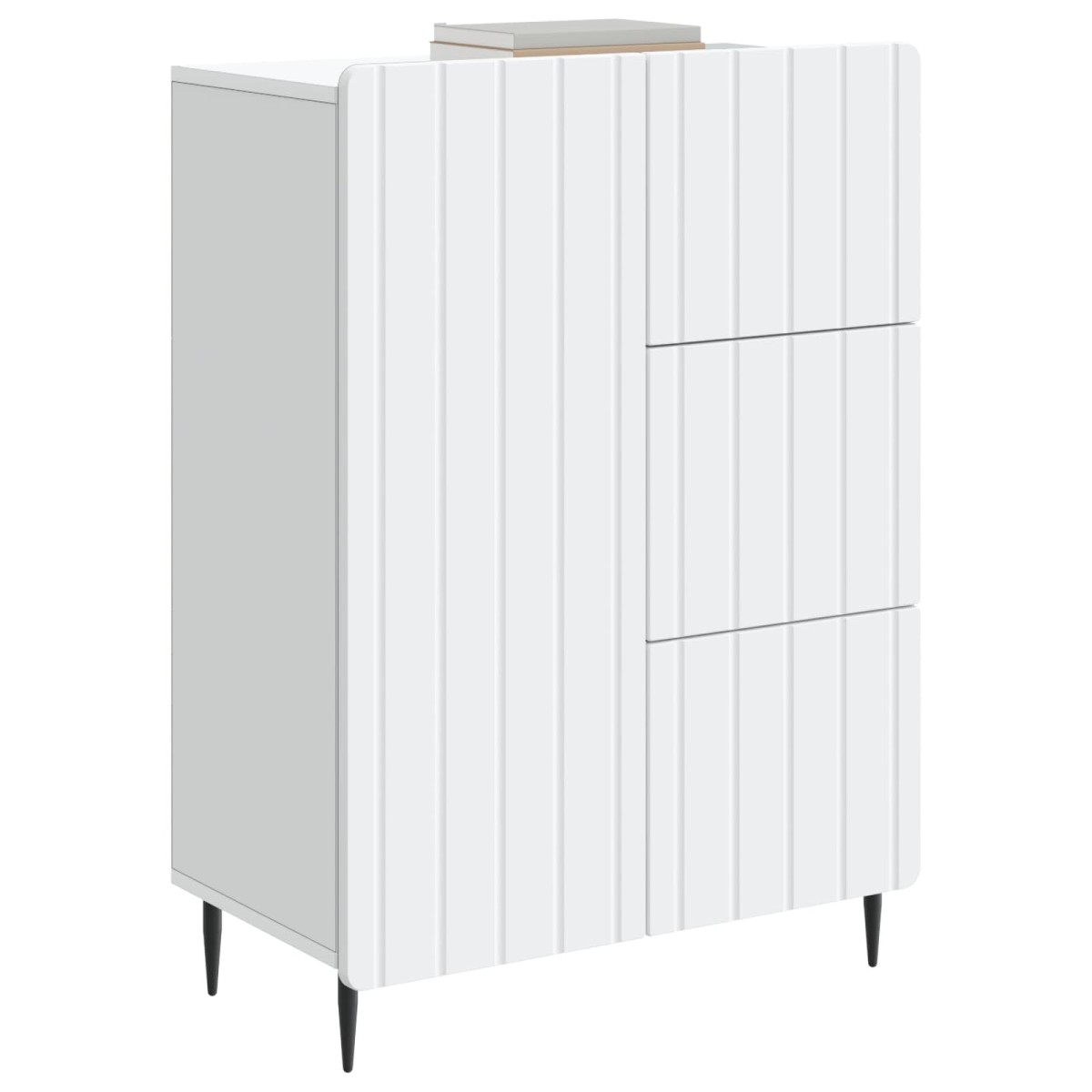 vidaXL Πλαϊνό γραφείο Λευκό 66 x 34,5 x 91,5 εκ Επεξεργασμένο Ξύλο