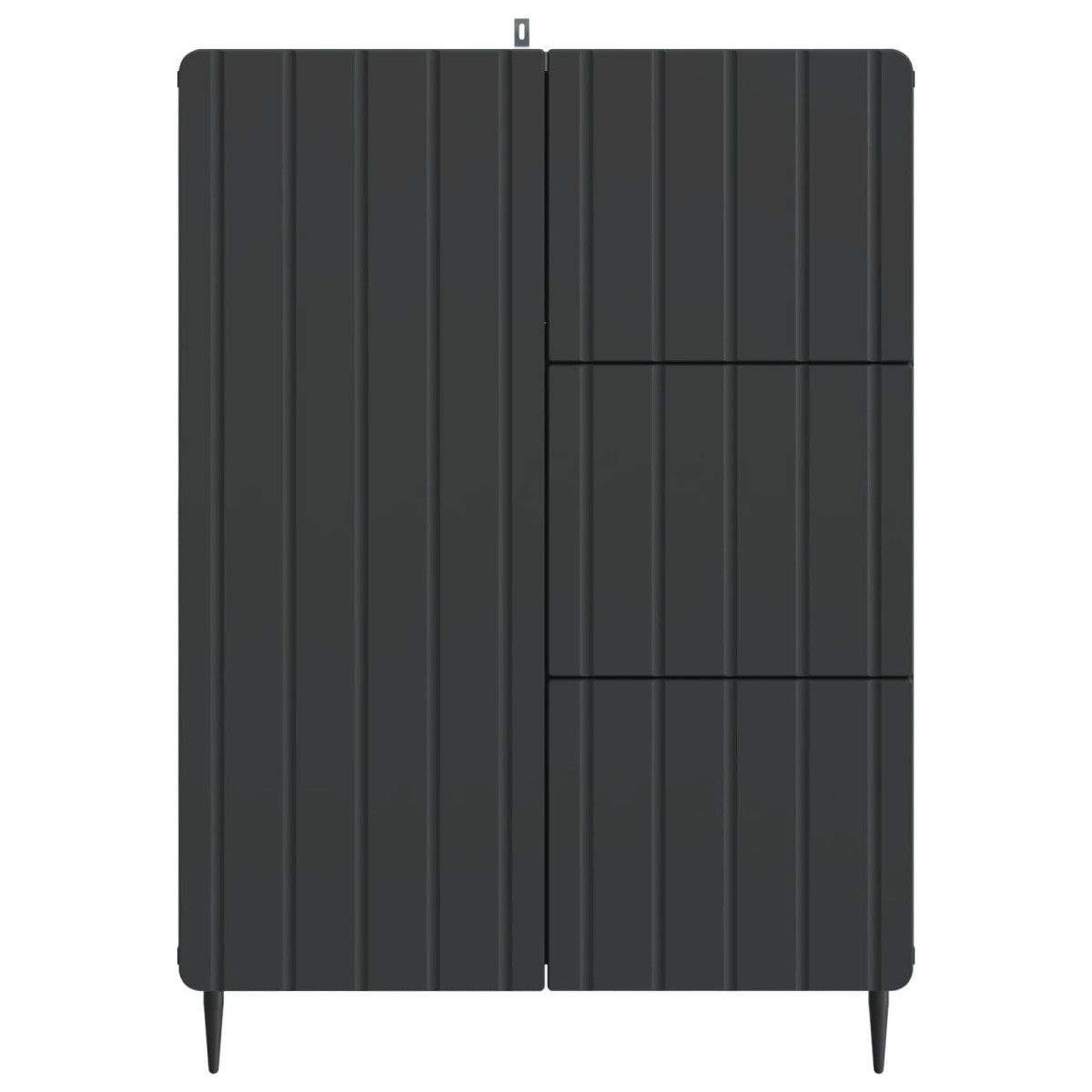 vidaXL Πλαϊνό γραφείο Μαύρο 66 x 34,5 x 91,5 εκ Επεξεργασμένο Ξύλο