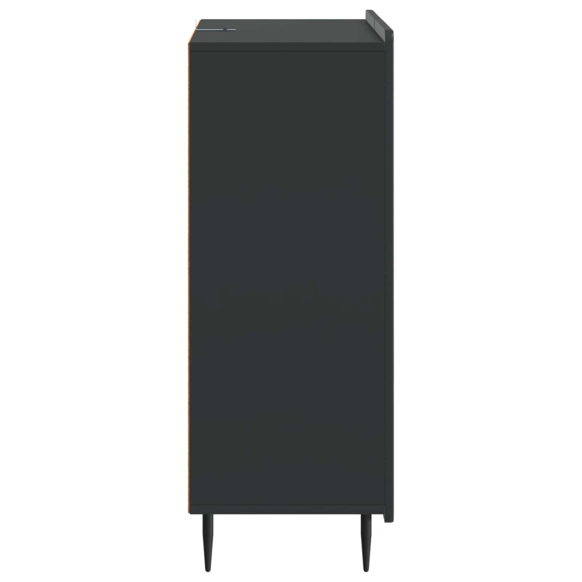 vidaXL Πλαϊνό γραφείο Μαύρο 66 x 34,5 x 91,5 εκ Επεξεργασμένο Ξύλο