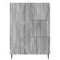 vidaXL Πλαϊνό γραφείο με συρτάρι Γκρι Sonoma 66 x 34,5 x 91,5 εκ