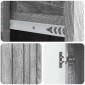 vidaXL Πλαϊνό γραφείο με συρτάρι Γκρι Sonoma 66 x 34,5 x 91,5 εκ