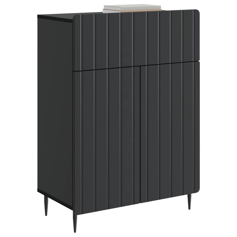 vidaXL Πλαϊνό γραφείο Μαύρο 66 x 34,5 x 92 εκ. Επεξεργασμένο Ξύλο