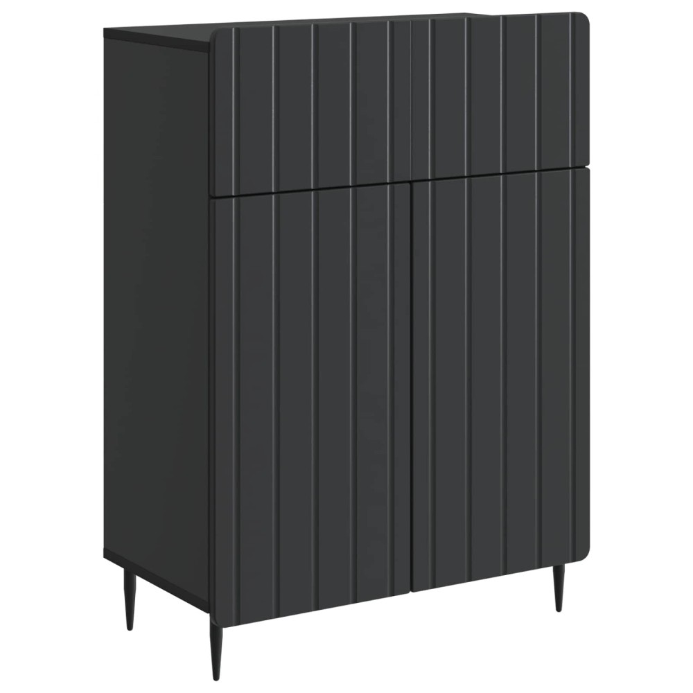 vidaXL Πλαϊνό γραφείο Μαύρο 66 x 34,5 x 92 εκ. Επεξεργασμένο Ξύλο