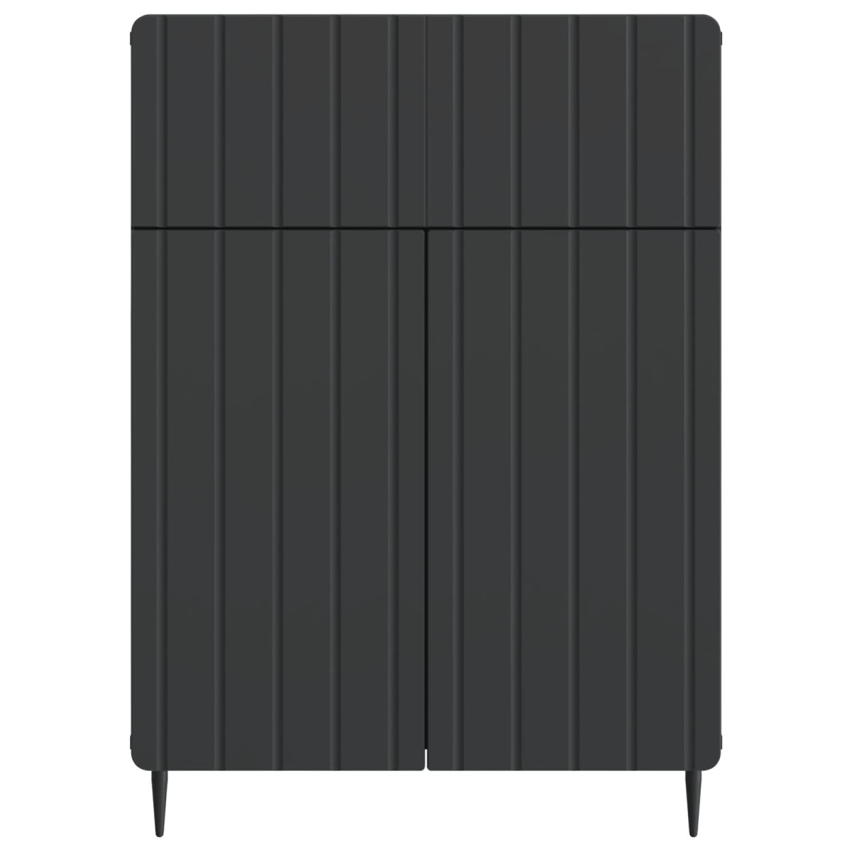 vidaXL Πλαϊνό γραφείο Μαύρο 66 x 34,5 x 92 εκ. Επεξεργασμένο Ξύλο