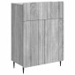 vidaXL Πλαϊνό γραφείο με συρτάρι Γκρι Sonoma 66 x 34,5 x 92 εκ.