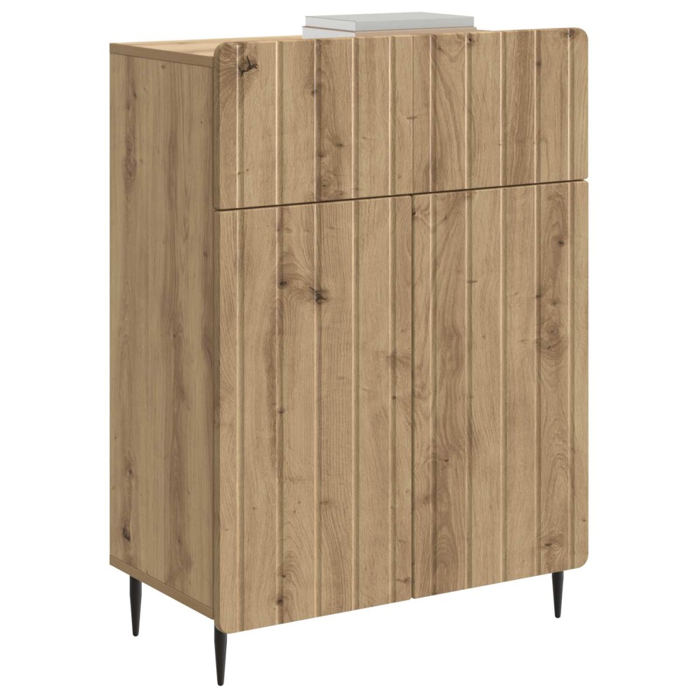 vidaXL Πλαϊνό γραφείο Artisan Δρυς 66 x 34,5 x 92 εκ.