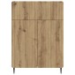 vidaXL Πλαϊνό γραφείο Artisan Δρυς 66 x 34,5 x 92 εκ.