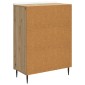 vidaXL Πλαϊνό γραφείο Artisan Δρυς 66 x 34,5 x 92 εκ.