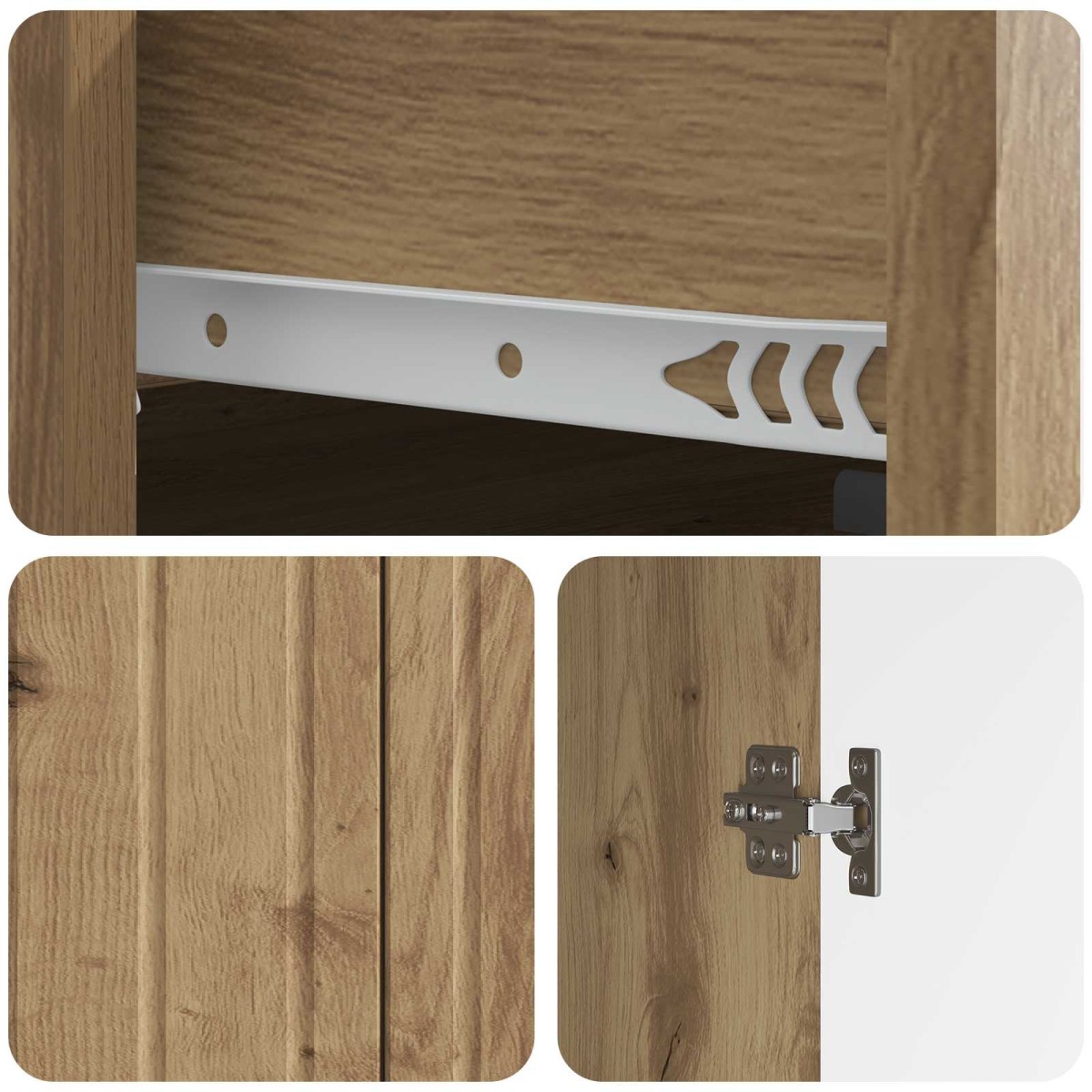 vidaXL Πλαϊνό γραφείο Artisan Δρυς 66 x 34,5 x 92 εκ.