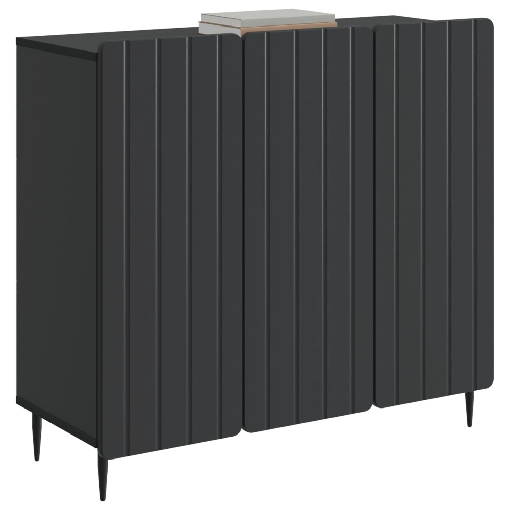 vidaXL Πλαϊνό γραφείο Μαύρο 89 x 34,5 x 82 εκ. Επεξεργασμένο Ξύλο