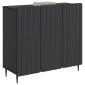 vidaXL Πλαϊνό γραφείο Μαύρο 89 x 34,5 x 82 εκ. Επεξεργασμένο Ξύλο