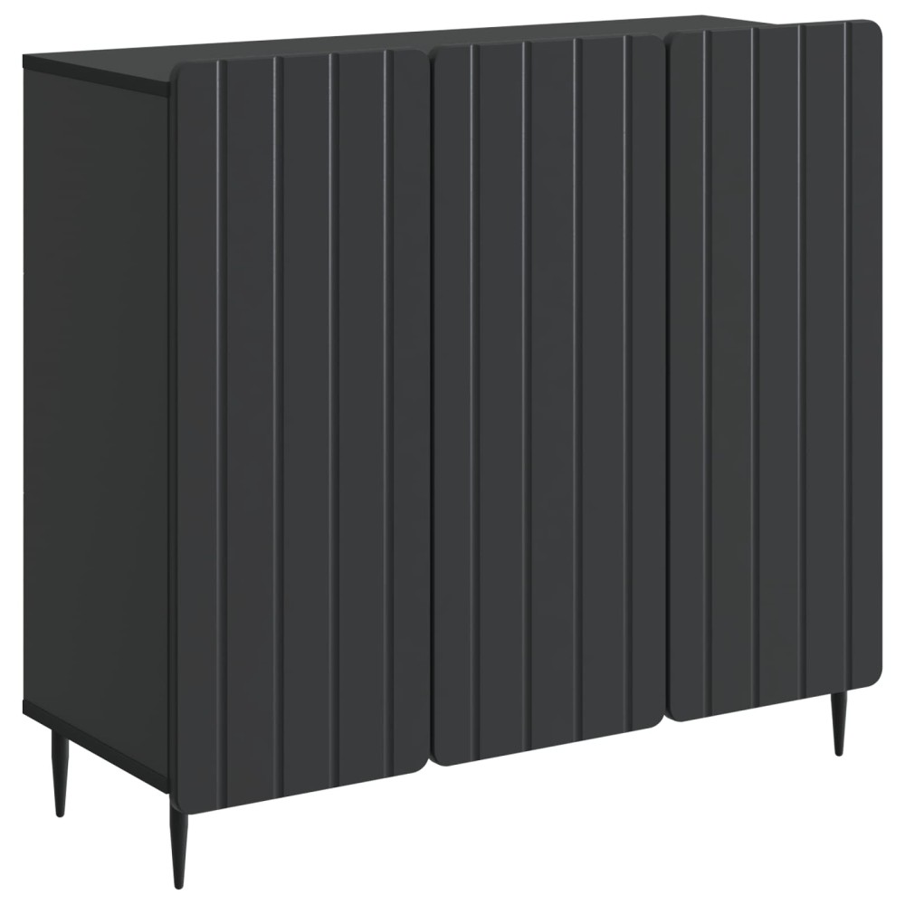 vidaXL Πλαϊνό γραφείο Μαύρο 89 x 34,5 x 82 εκ. Επεξεργασμένο Ξύλο